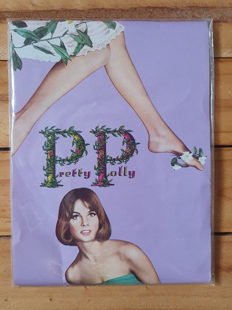 Pretty polly nylon stockings package artwork